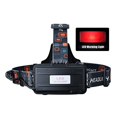 LED Stirnlampe / Kopflampe, Pictek Lenser LED Kopflampe Kopfleuchten mit 1600 Lm, wasserdicht, CREE T6 Chip, 3 Modewechsel, ideal für Auto Reparatur, Wartung, Bauarbeiten, Höhlenforschung, Nachtwanderung Joggen, Camping, Fahrradfahren usw. (2 x 18650 Lithium-Akku enthalten) - 8