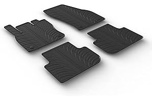 Gledring Alfombrillas de Goma Compatible con Volkswagen Tiguan II 2016-2024 (Perfil T 4-Partes + Clips de Montaje)