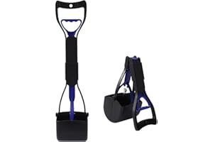 JINGUWU Pies Pooper Scooper, 37,5 cm długa trwała przenośna łopatka do łapek dla średnich lub małych psów i kotów, łatwe podnoszenie na zewnątrz wewnątrz odpady dla zwierząt domowych