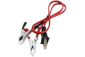 BAQI 1pcs DC 12V 0.7M/2.3ft Generator Charging Cord Cable Wire Clip for Yamaha ET950 Generators