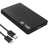 Sh. Caja de disco duro de 2.5 pulgadas, USB 3.0 externo a SATA SSD HDD Caddy, lector de SSD, compatible con UASP de 5 Gbps, f