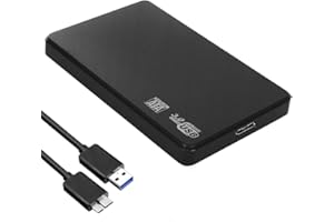 SH. Caja de disco duro de 2.5 pulgadas, USB 3.0 externo a SATA SSD HDD Caddy, lector de SSD compatible con UASP de 5 Gbps, funda portátil para laptop/PC/PS4/Xbox, color negro