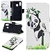 Produktbild Honghushop PU Leder Hülle für Galaxy A20 / Galaxy A30 Brieftasche Klapphülle Flip Case Netter Panda Design Ledertasche Schutzhülle Stand Folio Magnetverschluss Handyhülle für Samsung Galaxy A30