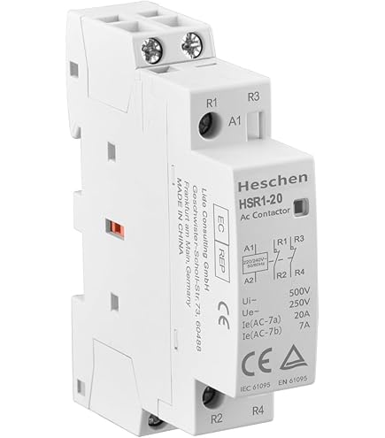 BAOMAIN Contattore CA 2 Poli 2NO - 20A, 220V, Montaggio Su Guida DIN - Approvato VDE Per Impianti Elettrici - Foto 5