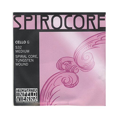 Thomastik single string for cello 4/4 Spirocore - G string spiral rope core, tungsten wound, medium