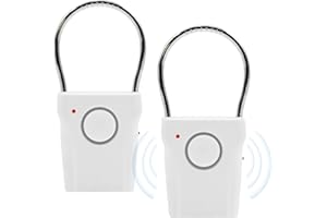 PORFOYO 2pcs Alarme De Porte Et Fenêtre, Alarme De Poignée De Porte 120 DB Extra Fort Alarme Porte Alarme De Poignée Porte Capteur Tactile Alarme Tactile pour Porte pour Maison, Magasin, Bureau