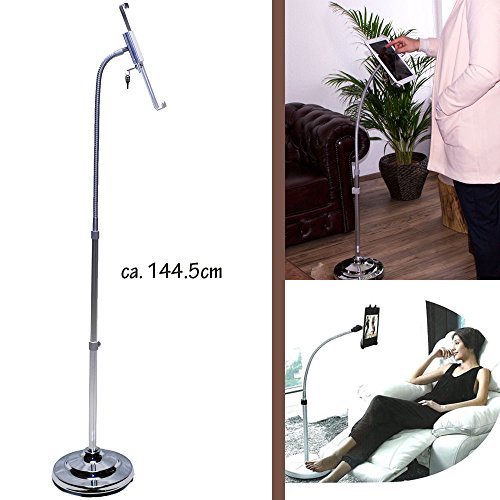 UrbanNerd Abschließbare Comfort Ständer aus Metall - Halterung - Halter - Holder für Apple iPad & Samsung Galaxy Tab und alle Tablet bis 30.5 cm