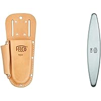 FELCO Baumscheren-Träger Nr.910+ aus Leder mit Tasche, Braun, 35x15x5 cm & 154261 903 Schleifstein, Wetzstein mit…
