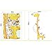 Height Chart wall Sticker Kid's Growth Chart wall decal Measure Wall Sticker Owl, Giraffe, Lion and Monkey Tree Vinyl Posters Removable for nursery Deoration (Giraffe)