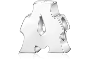 LUVHAHA Alphabet Letter Charms fit Pandora Charms Bracelet 925 Sterling Silver Initial A-Z Alphabet Beads Fit European Name Bracelet