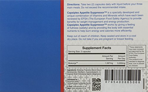 Capsiplex Natural Appetite Suppressant Diet and Weight Loss Supplement - 90 Capsules