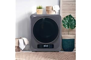 Merax klein Trockner mit 6 Programme, wandmontierbar Ablufttrockner mit Überhitzungsschutz und Mehrfachfiltration, 3kg tatsächlich bis 4kg/ 850W, Grau (Ohne Auspuffschlauch)