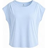 TIMSHEL Kadın Omuz Pileli T-Shirt,%100 Pamuk, Yuvarlak Yaka