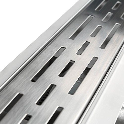 TecTake Edelstahl Duschrinne Bodenablauf Ablaufrinne Duschablauf Boden Ablauf Rinne mit Siphon und Zubehör – diverse Größen – (90cm) - 3