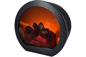 RVTKAK LED-Kaminlampe, rund, berührungsempfindlich, Flammenlampe, realistische LED-Kaminlaterne mit Touch-Schalter, künstliche Kaminlampe Heimdekoration drinnen und draußen