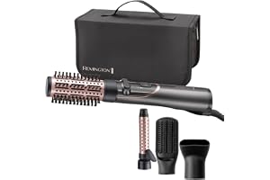 Remington Roterande varmluftsborste (automatisk) Curl & Straight 3-i-1 jonstyler: volym, lockar och släta stilar, 4 tillbehör (volymstyler, locktång, stylingkoncentrator, paddelborste) AS8606