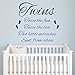 Twins Nursery or Bedroom Wall Sticker Quote. Footprints Decal. 18 Colours to choose from! FREE P&P!