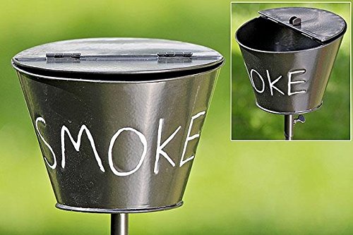 Gartenstab m/Aschenbecher H110 Eisen lackiert