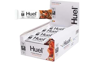 VSTAR Huel Complete Nutrition Vegan Peanut Caramel & Chocolate Caramel Protein Bars - High Protein,Vitamins & Minerals 51g (Pack of 12, Chocolate Caramel)