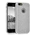 Produktbild kwmobile Crystal Case Hülle für > Apple iPhone SE / 5 / 5S < aus TPU Silikon mit Glitzer Uni Design - Schutzhülle Cover klar in Silber