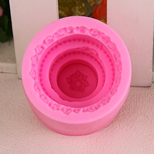 Allforhome 3-Schicht-Kuchen, der Kerzeformseifenform Silikonkerzeform DIY Kerzenherstellung Form Außenformat: 5.1×5.7 cm (2.0 * 2.2 Zoll) Fertige Gewicht (g): 142 - 3