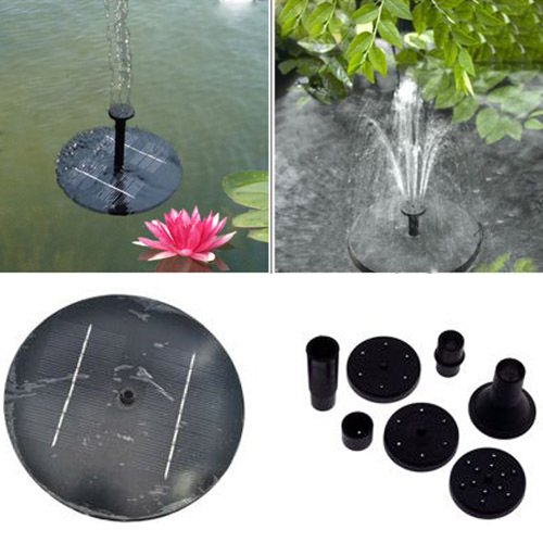 Preisvergleich Produktbild Wasserspiel Brunnen Wasserbrunnen Solar Springbrunnen Fontane Teich Pumpe Garden ,Fördermenge:150L / H,Maximale Wasserhöhe:30CM,Solarmodul Power:1,4 W