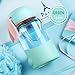 Produktbild Zhi Jin Mini Lovely Kaninchen Glas Wasser Flasche isoliert Sleeve Lecksicher Drink Cup Griff Outdoor Running Geschenk 340 ml grün