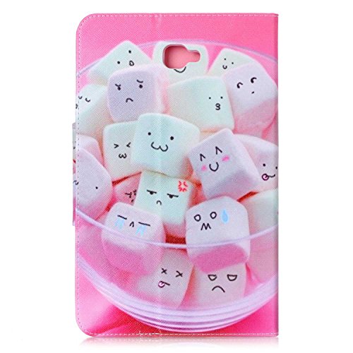 für Samsung Galaxy Tab A 10.1 Hülle Leder Emoji Zuckerwatte Muster,SKYXD [Auto Schlaf/Wach Funktion] PU Folio Klappbar Schutzhülle [Standfunktion/Brieftasche Kartenfach/Magnet] Klapphülle mit [Katze Handyanhänger + Eingabestift] 3 in 1 Zubehör Handy Tasche Etui for Samsung Galaxy Tab A 10.1 Zoll T580N T585N Bookstyle Flip Case Leather Cover With [Stylus and Dust Plug] - 3
