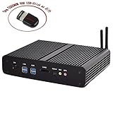 Eggsnow Fanless Core i7 Mini PC Desktop PC with Intel Core i7 5500U 2.4Ghz 16GB RAM 128GB SSD 300M Wifi