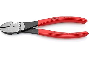 Knipex Tronchese Laterale per Meccanica Tipo Forte Bonderizzata Nera, Rivestiti in Resina Sintetica 180 Mm 74 01 180