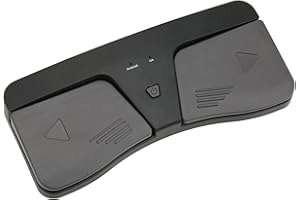 Luqeeg Volteador de Páginas Inalámbrico, Pedal Giratorio de Página de Partituras, Portátil Pedal de Pie para Partituras de Guitarra Accesorios para Instrumentos Musicales para la Boda, Fiesta