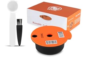 i Cafilas Kapsułki do kawy do wielokrotnego napełniania do Tassimo Bosch, kapsułki wielokrotnego użytku, filtr do kawy + tamper do Tassimo Bosch (220 ml kapsułka kawy)