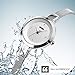 Produktbild Leyeet Analog 30M Wasserdichte Business Casual Edelstahl Band Uhr Quarzuhr Armbanduhr (Color : Silver)