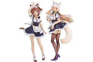 Zhongkaihua 2 szt. Anime Nekopara figurka PCW model anime Azuki/kokos/cynamon figurka figurka statuetka ozdoby na biurko kolekcjonerskie