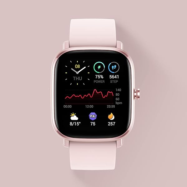 Amazfit GTS 2E Smartwatch with 24H Heart Rate Monitor, Sleep, Stress and  SPO2 Monitor, Activity Tracker Sports Watch with 90 Sports Modes, 14 Day  Battery Life -Lilac Purple: Buy Online at Best