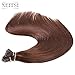 Neitsi® 20" 25g 25s/pack Straight 100% Keratin Human Hair Nano Ring Loop Hair (4#)