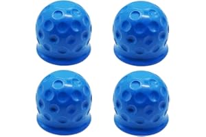 JNNJ 4 Piezas Cubierta De Bola De Remolque, Coches Cubierta Bola Tapa, Cubierta De Bola para Gancho, Fundas Bolas Enganche para Remolque para Camiones Camionetas Semirremolques Barcos(Azul)