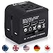 Produktbild Letilio Universal reiseadapter Reisestecker mit 3 Usb-anschlüssen für Weltreisen Adapter Stromadapter, Intern Ationale Reisestecker, mit UK, EU, US, Au,steckern und Steckdosen, Schwarz