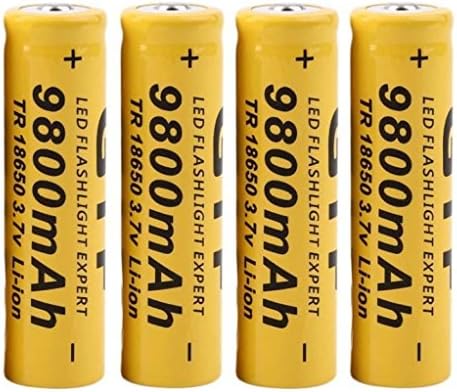 bonjouree 18650 Rechargeable Li-ion 3.7 V Battery for Torch 9800 Torch Batteries Pack of 4