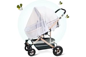 Faburo Zanzariera per Ovetto Universale per Passeggino, Carrozzina, Culla e Lettino da Viaggio con 72 pz Repellente per Zanzare Su Cerotti, per Attività All'aperto