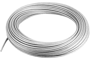 SKYPRO 10M 304 Edelstahl Drahtseil, Durchmesser 0,5 mm, Edelstahlkabel für Trockengestell, Heben, Handlauf, Outdoor, Hof, Garten oder Handwerk