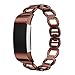 Produktbild KISSION Ersatz für Fitbit Charge 2 Edelstahl Watch Band Metal Armband Armband (Kaffee)