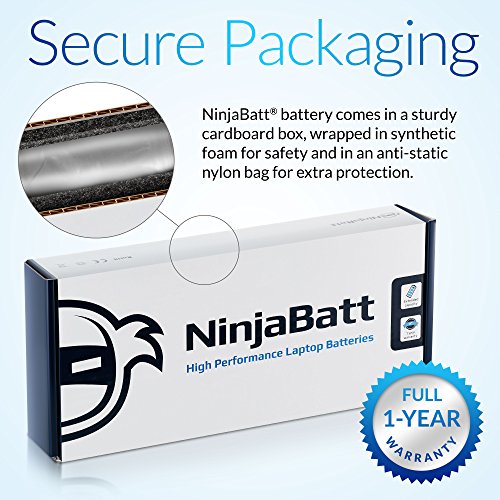 NinjaBatt® Laptop-Akku für Dell MP490 PT434 4M529 Latitude E6410 E6400 E6500 E6510 Precision M4400 M4500 KY265 NM631 GN752 U5209 KY477 – High Performance [9 Zellen/6600mAh/73wh] - 7