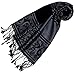 Produktbild LORENZO CANA – Eleganter jacquard gewebter Schal Tuch Anthrazit Grau Schwarz Schaltuch gewebt 32 cm x 180 cm