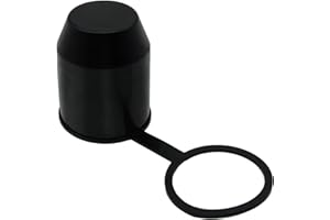 HISports Cache Boule attelage remorque, Couvercle de Boule de Remorquage Noir, Universel 50mm Boule de Capuchon de Boule d'attelage de Caravane Compatible avec Tous Types de Boule d'attelage remorque
