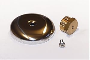 AQUAE Tappo ottone maschio 1/2" con rosone in acciaio