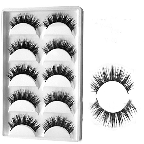 Blue Vessel 5 Paar Luxuriöse 3D Falsche Wimpern Kreuz Natürliche Lange Augen Wimpern Make-up - 3