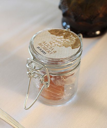 Einweckglas klein ca. 4,4 x 6,0 cm zum befüllen - Einmachgläser - als Gastgeschenk sowie als Tischkarte - wds.9188