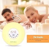 Wake-up Light LED Lichtwecker, Mxtechnic Sonnenaufgang Wecker Nachtlicht Nachttischlampe mit Naturgeräuschen und FM Radio, 10 Wählbare Helligkeit & 6 Farblicht,ein Geschenk für Freunde ,Kinder oder Erwachsene - 5