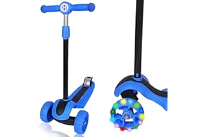 Habib Gruppe Kinderroller, 3-Räder Roller für Kinder, 3 Höhenverstellbarer Lenker, LED Räder, Spielzeug & Geschenk für Jungen Mädchen 3-8 Jahre, Max. 50 KG